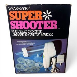 Wear Ever Super Shooter Electric Cookie Press Candy Maker Canape Decor Vintage